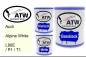 Preview: Audi, Alpine White, L90E / P1 / T1: 1L Lackdose + 1L Klarlack + 500ml Härter - Set, von ATW Autoteile West.